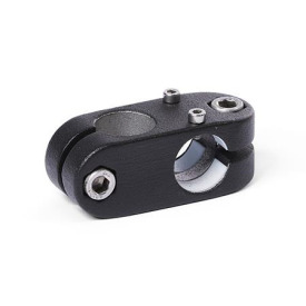  KK.E Kreuz-Verfahrschlitten für Einachssysteme, Aluminium d1: G - mit Gleiteinsatz<br />Oberfläche: 2 - strukturiert pulverbeschichtet, Schwarz, RAL 9005