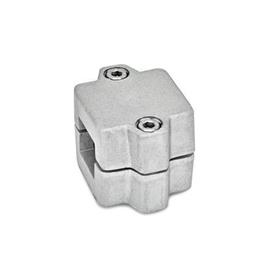  MM Muffen-Klemmverbinder, mehrteilig, Aluminium d<sub>1</sub> / s: V - Vierkant<br />Oberfläche: 8 - gestrahlt, matt, gestrahlt, matt