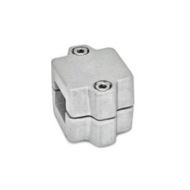  MM Muffen-Klemmverbinder, mehrteilig, Aluminium d<sub>1</sub> / s: V - Vierkant<br />Oberfläche: 8 - gestrahlt, matt, gestrahlt, matt