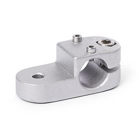  LKQ.E Swivel linear unit connectors, aluminium d1: B - Bore<br />Surface: 8 - Blasted, matt, blasted, matt