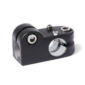  TK.E T-Verfahrschlitten, Aluminium Bildzuordnung: G - mit Gleiteinsatz<br />Oberfläche: 2 - strukturiert pulverbeschichtet, Schwarz, RAL 9005