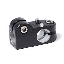  TK.E T-linear unit connectors, aluminium Bildzuordnung: G - with slide insert<br />Surface: 2 - Black, textured powder-coated, RAL 9005