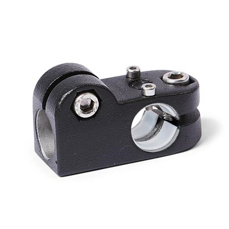  TK.E T-linear unit connectors, aluminium Bildzuordnung: G - with slide insert
Surface: 2 - Black, textured powder-coated, RAL 9005
