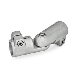  GST Gelenk-Klemmverbinder, Aluminium Typ: T - Verstellung mit 15°-Teilung (Verzahnung)<br />Oberfläche: 8 - gestrahlt, matt, gestrahlt, matt