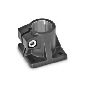  BS Fuß-Klemmverbinder,  Aluminium Oberfläche: 2 - strukturiert pulverbeschichtet, Schwarz, RAL 9005