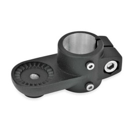  LSP.E Laschen-Verfahrschlitten, Aluminium d1: B - Bohrung<br />Typ: IV - mit Innenverzahnung<br />Oberfläche: 2 - strukturiert pulverbeschichtet, Schwarz, RAL 9005