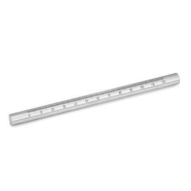  RK Retaining rods / retaining tubes for clamp mountings, stainless steel Type: LS - With scale  (mm-graduation)