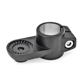  LSP Laschen-Klemmverbinder, Aluminium Typ: IV - mit Innenverzahnung<br />Oberfläche: 2 - strukturiert pulverbeschichtet, Schwarz, RAL 9005