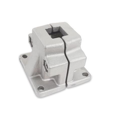  BM Base clamps, multi-piece, aluminum d<sub>1</sub> / s: V - Square
Surface: 8 - Blasted, matt, blasted, matt