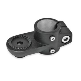  LSP.E Laschen-Verfahrschlitten, Aluminium d1: B - Bohrung<br />Typ: AV - mit Außenverzahnung<br />Oberfläche: 2 - strukturiert pulverbeschichtet, Schwarz, RAL 9005