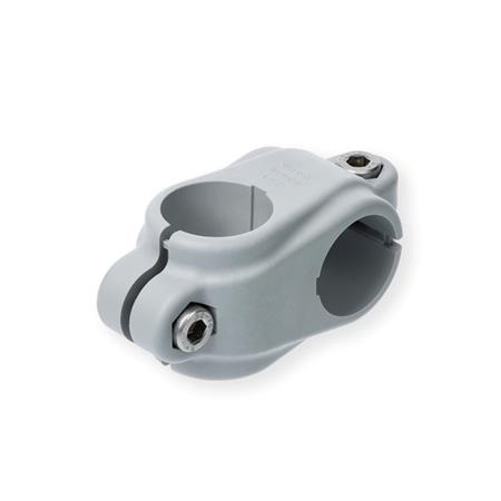  KS.P Cross clamps, plastic Surface: 4 - Polyamide (PA), glass fiber reinforced, Gray matt, temperature resistant up to 100 °C, RAL 7040