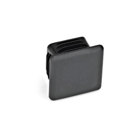  AS Tube end plugs, round and square d / s: V - Square<br />Surface: 2 - Polyamide (PA), glass fiber reinforced, Black matt, temperature resistant up to 100 °C, RAL 9005