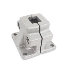  BM Base clamps, multi-piece, aluminum d<sub>1</sub> / s: V - Square<br />Surface: 8 - Blasted, matt, blasted, matt