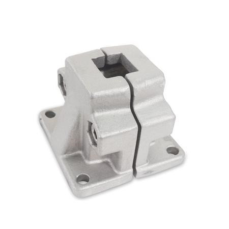  BM Fuß-Klemmverbinder, mehrteilig, Aluminium d<sub>1</sub> / s: V - Vierkant
Oberfläche: 8 - gestrahlt, matt, gestrahlt, matt