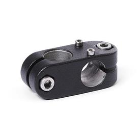  KK.E Kreuz-Verfahrschlitten für Einachssysteme, Aluminium d1: B - Bohrung<br />Oberfläche: 2 - strukturiert pulverbeschichtet, Schwarz, RAL 9005