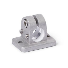  FK.E Flansch-Verfahrschlitten, mit zwei Befestigungsbohrungen, Aluminium d1: G - mit Gleiteinsatz<br />Oberfläche: 8 - gestrahlt, matt, gestrahlt, matt