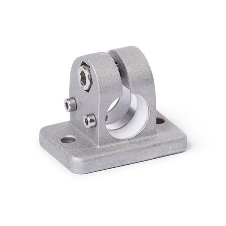  FK.E Flansch-Verfahrschlitten, mit zwei Befestigungsbohrungen, Aluminium d1: G - mit Gleiteinsatz
Oberfläche: 8 - gestrahlt, matt, gestrahlt, matt