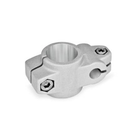  KSU Kreuz-Klemmverbinder, ungleiche Bohrungsmaße, Aluminium Oberfläche: 8 - gestrahlt, matt, gestrahlt, matt