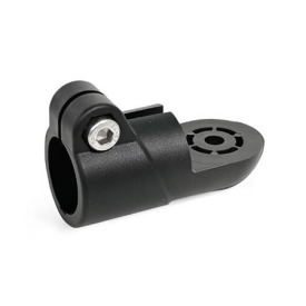  LST.P Swivel clamps, plastic Type: OZ - Without centring step (smooth)<br />Surface: 2 - Polyamide (PA), glass fiber reinforced, Black matt, temperature resistant up to 100 °C, RAL 9005