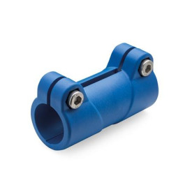  MS.P Sleeve clamps, plastic Surface: VB - Polyamide (PA), glass fiber reinforced, Blue RAL 5005 matt, temperature resistant up to 100 °C , FDA compliant plastic granulate, visually detectable, RAL 5005