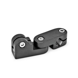  GKQ Gelenk-Klemmverbinder, Aluminium Oberfläche: 2 - strukturiert pulverbeschichtet, Schwarz, RAL 9005
