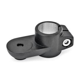  LSP Laschen-Klemmverbinder, Aluminium Typ: OZ - ohne Zentrieransatz (glatt)<br />Oberfläche: 2 - strukturiert pulverbeschichtet, Schwarz, RAL 9005