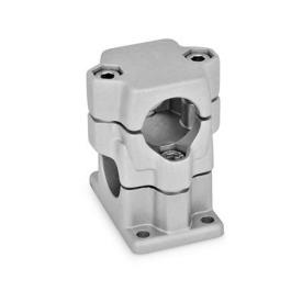  KMF Kreuzflansch-Klemmverbinder, mehrteilig, Aluminium Oberfläche: 8 - gestrahlt, matt, gestrahlt, matt