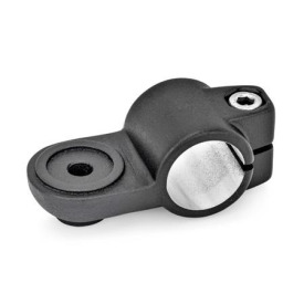  LSQ Laschen-Klemmverbinder, Aluminium Typ: MZ - mit Zentrieransatz<br />Oberfläche: 2 - strukturiert pulverbeschichtet, Schwarz, RAL 9005