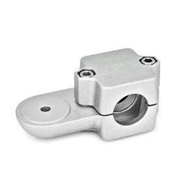  LMQ Swivel clamps, multi-piece, aluminum d<sub>1</sub> / s<sub>1</sub>: B - Bore<br />Surface: 8 - Blasted, matt, blasted, matt