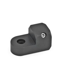  LGT T-Laschen-Klemmhalter, Aluminium Oberfläche: S - Aluminium, schwarz eloxiert<br />Typ: A - mit Bohrung