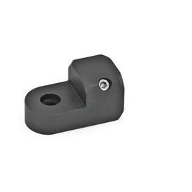  LGT T-Laschen-Klemmhalter, Aluminium Oberfläche: S - Aluminium, schwarz eloxiert<br />Typ: A - mit Bohrung
