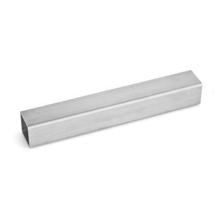  RS Construction tubes, aluminum, steel, stainless steel Surface: ED - Stainless steel
d<sub>1</sub> / s<sub>1</sub>: V - Square