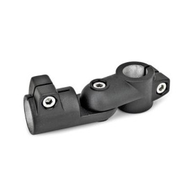  GSP Gelenk-Klemmverbinder, Aluminium Typ: S - Verstellung stufenlos<br />Oberfläche: 2 - strukturiert pulverbeschichtet, Schwarz, RAL 9005