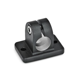  FK Flansch-Klemmverbinder, mit zwei Befestigungsbohrungen, Aluminium Oberfläche: 2 - strukturiert pulverbeschichtet, Schwarz, RAL 9005
