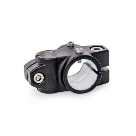  KSU.E Cross linear unit connectors for one-axis systems, unequal bore dimensions, aluminum d1: G - with slide insert<br />Surface: 2 - Black, textured powder-coated, RAL 9005