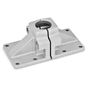  BMT Base clamps, multi-piece, aluminum d<sub>1</sub> / s: B - Bore<br />Surface: 8 - Blasted, matt, blasted, matt