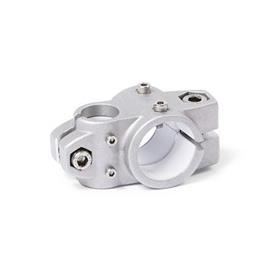  KSU.Z Kreuz-Verfahrschlitten für Zweiachssysteme, ungleiche Bohrungsmaße, Aluminium d1: G - mit Gleiteinsatz<br />Oberfläche: 8 - gestrahlt, matt, gestrahlt, matt