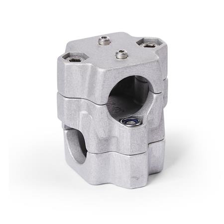  KM.E Cross linear unit connectors for one-axis systems, multi-piece, aluminum 