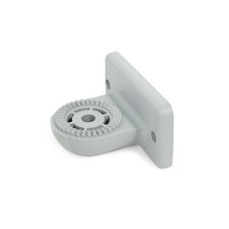  LSF.P Swivel clamps, plastic Type: AV - With external serration
Surface: 4 - Polyamide (PA), glass fiber reinforced, Gray matt, temperature resistant up to 100 °C, RAL 7040
x<sub>1</sub>: 40