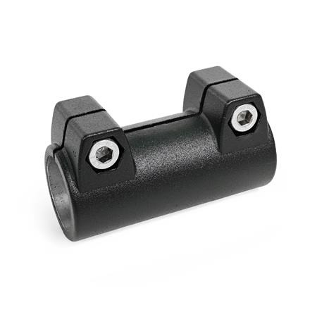  MS Muffen-Klemmverbinder, Aluminium Oberfläche: 2 - strukturiert pulverbeschichtet, Schwarz, RAL 9005