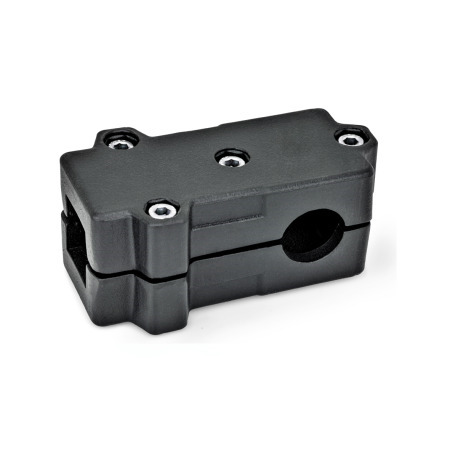  TMD T-clamps, multi-piece, aluminum d<sub>1</sub> / s<sub>1</sub>: V - Square
d<sub>2</sub> / s<sub>2</sub>: B - Bore
Surface: 2 - Black, textured powder-coated, RAL 9005