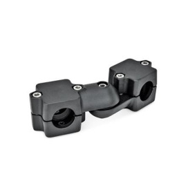  GMQ Gelenk-Klemmverbinder, mehrteilig, Aluminium Oberfläche: 2 - strukturiert pulverbeschichtet, Schwarz, RAL 9005