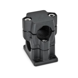  KMF Kreuzflansch-Klemmverbinder, mehrteilig, Aluminium Oberfläche: 2 - strukturiert pulverbeschichtet, Schwarz, RAL 9005