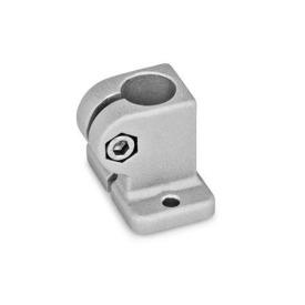  BKZ Base clamps, with two fastening bores, aluminum Surface: 8 - Blasted, matt, blasted, matt