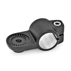  LSQ Laschen-Klemmverbinder, Aluminium Typ: IV - mit Innenverzahnung<br />Oberfläche: 2 - strukturiert pulverbeschichtet, Schwarz, RAL 9005