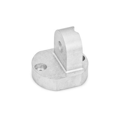  LGF Fußlaschen-Klemmhalter, Aluminium Oberfläche: G - Aluminium gleitgeschliffen, matt