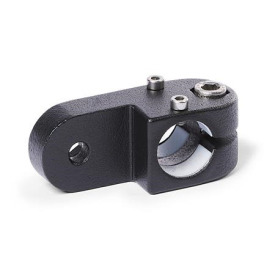  LKP.E Laschen-Verfahrschlitten, Aluminium d1: G - mit Gleiteinsatz<br />Oberfläche: 2 - strukturiert pulverbeschichtet, Schwarz, RAL 9005