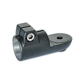  LST Laschen-Klemmverbinder, Aluminium Typ: OZ - ohne Zentrieransatz (glatt)<br />Oberfläche: 2 - strukturiert pulverbeschichtet, Schwarz, RAL 9005