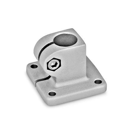  BK Base clamps, with four fastening bores, aluminum Surface: 8 - Blasted, matt, blasted, matt