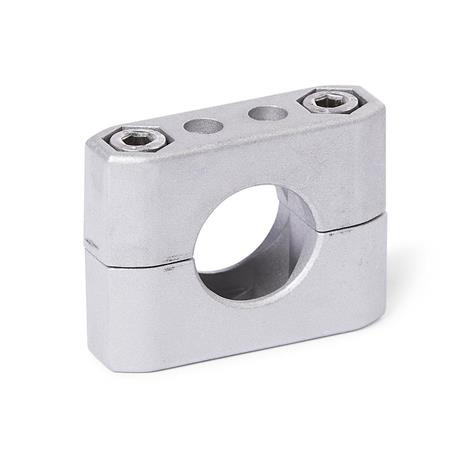  CM Tube supports, multi-piece, aluminum d<sub>1</sub> / s<sub>1</sub>: B - Bore
Surface: 8 - Blasted, matt, blasted, matt